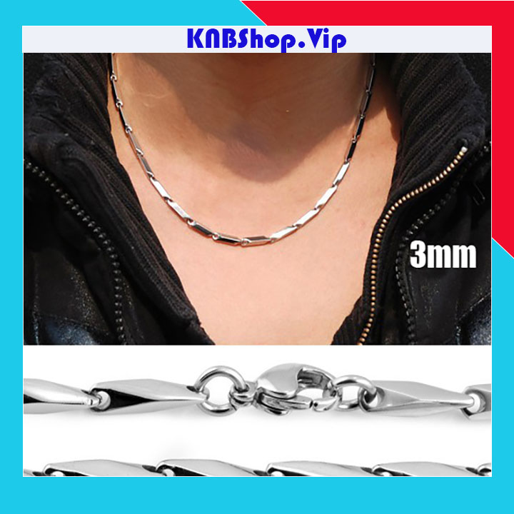 DÂY CHUYỀN INOX NAM HỎA TIỄN 3LY TRƠN - độc đáo, cá tính - đẹp, không đen, không gỉ