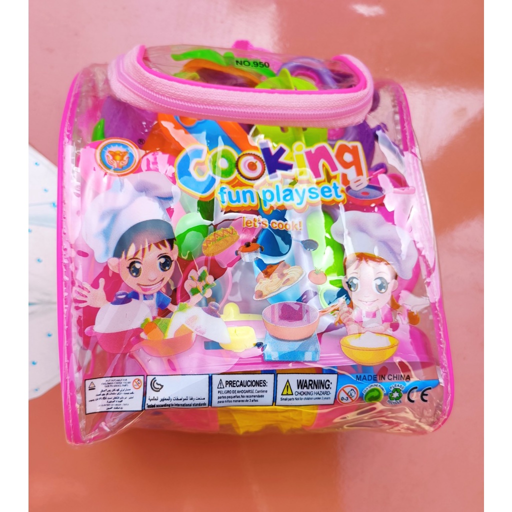 Balo đồ chơi nấu ăn gồm 23 món cho bé giá rẻ