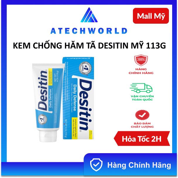 Kem Chống Hăm Tã Cho Bé Desitin Daily Defense Cream 113g - Date 01 2026
