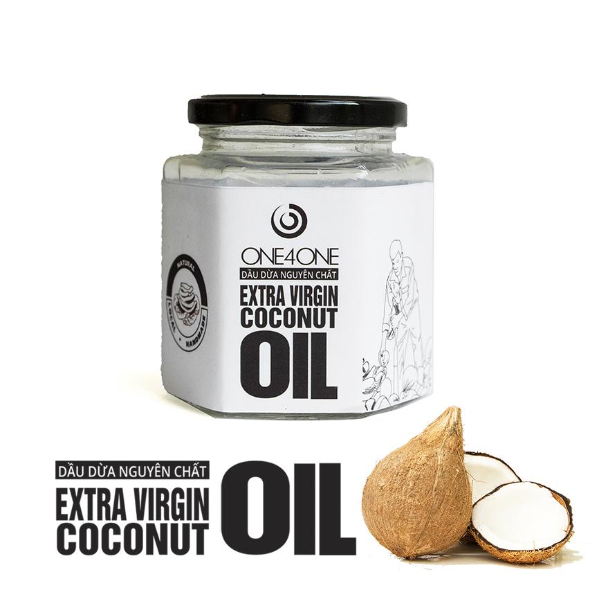 [HCM]Dầu Dừa Lọ Nguyên Chất One4One 380ml - Extra Virgin Coconut Oil