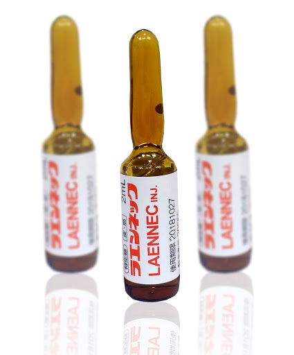 Vỉ 10 ống Tế bào gốc nhau thai tươi Nhật Bản Laennec Placenta Injection hãng JBP