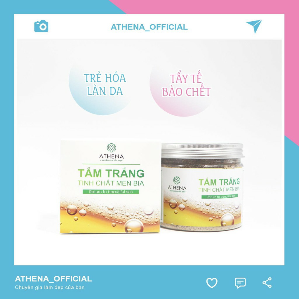 Tắm trắng tinh chất men bia Athena chống lão hóa da giúp chắc khỏe