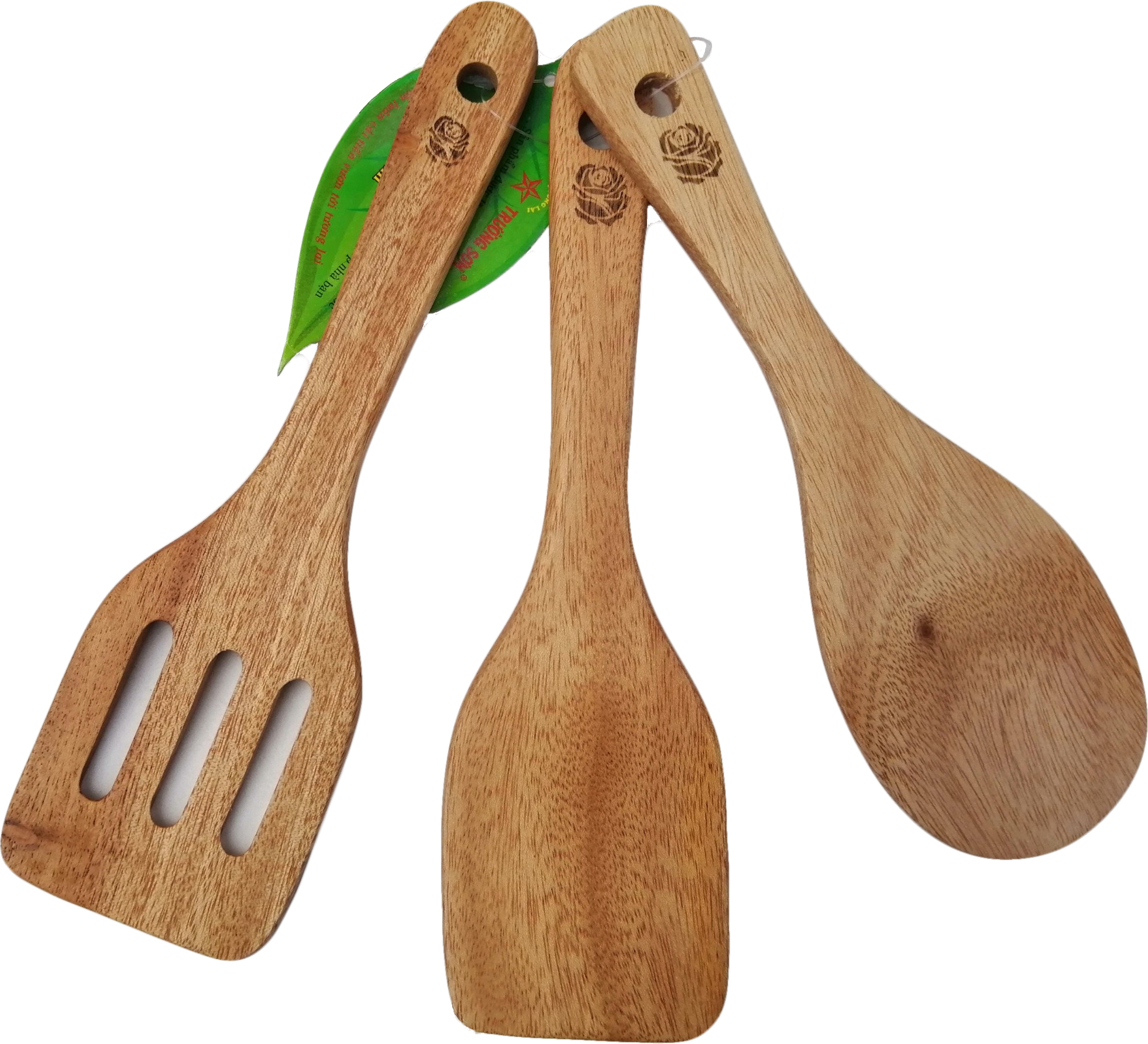 [HCM]Bộ Tam Vá Sạn Gỗ Xà Cừ - Nhãn Hiệu Trường Sơn - Đồ Dùng Nhà Bếp