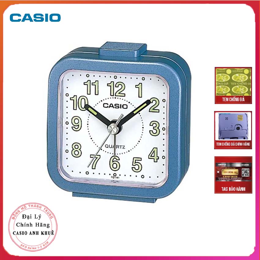 Đồng hồ để bàn Casio TQ-141-2DF có báo thức (Kích thước 6.7 x 6.4 x 3.4 cm)