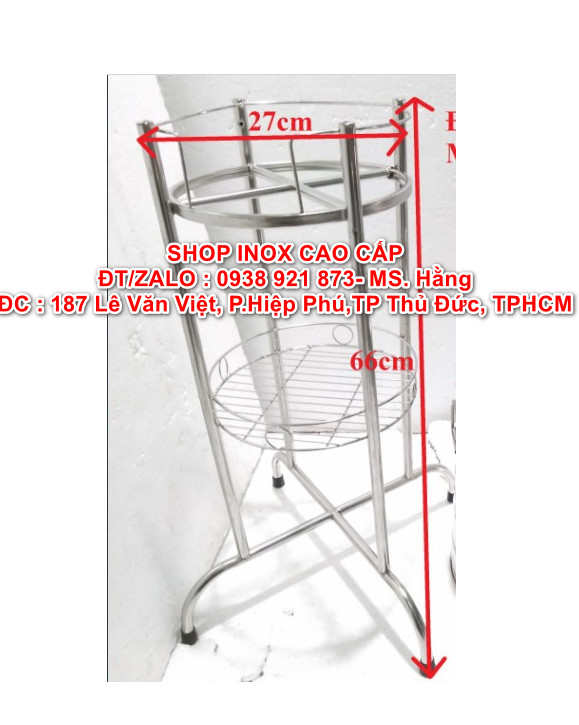 Chân bình lọc nước inox cao cấp - gía để chân bình lọc nước inox cao cấp - mã: cb26162