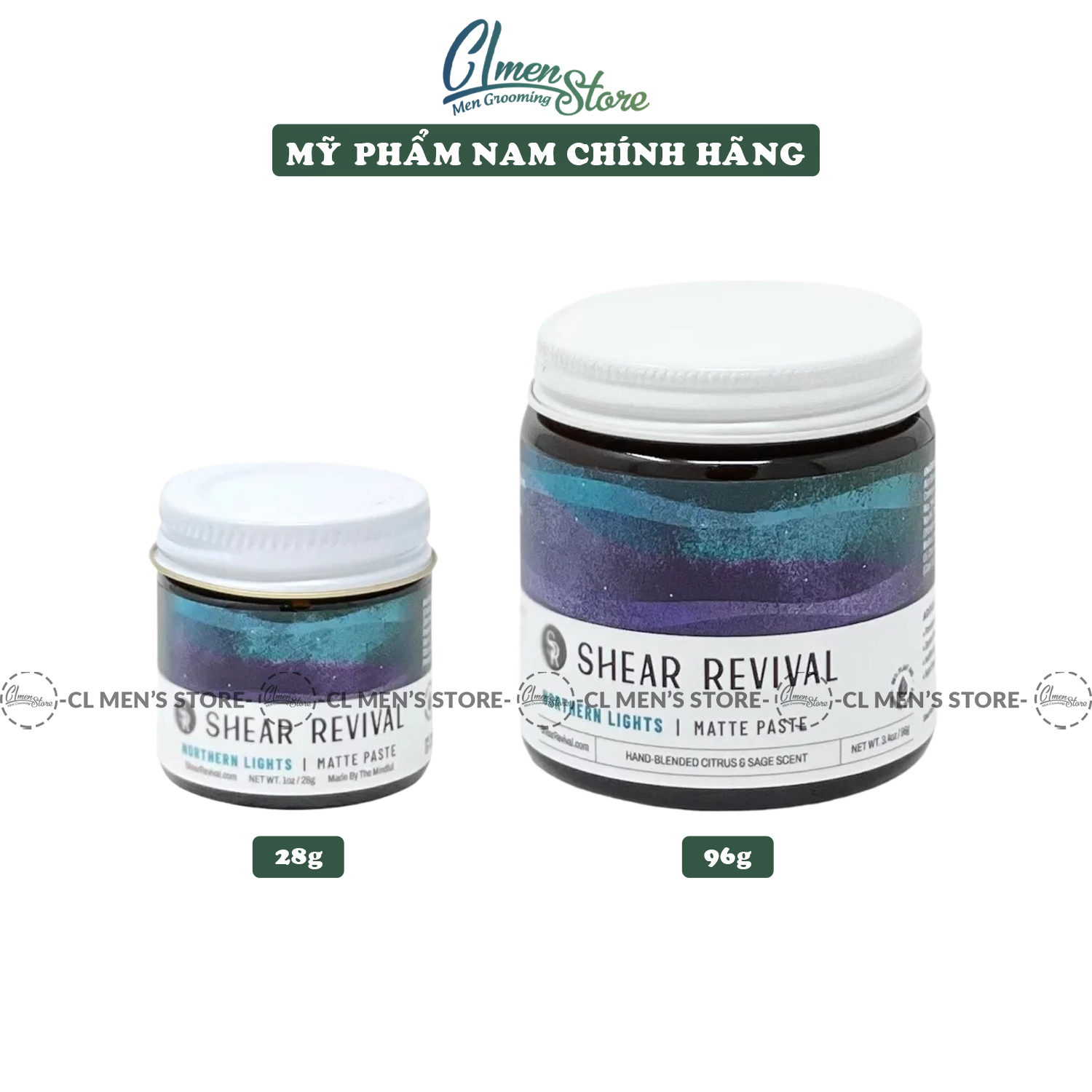 Sáp vuốt tóc Shear Revival Northern Lights Matte Paste | Tạo kiểu tóc cho nam