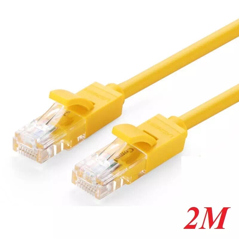 Ugreen 11231 2m màu vàng cáp mạng lan cat5e upt nw103
