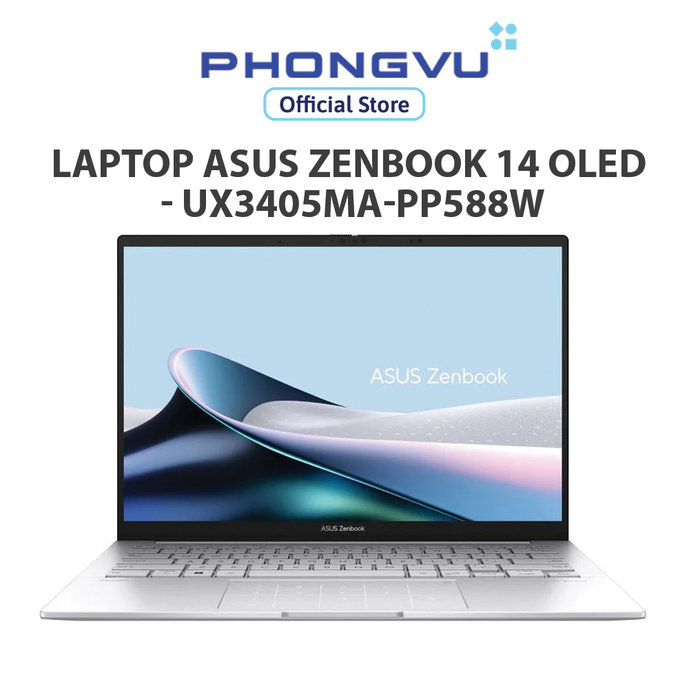 [Nhập ITL3M0 giảm 12% tối đa 3TR] Laptop ASUS Zenbook 14 OLED - UX3405MA-PP588W - Bảo hành 24 tháng