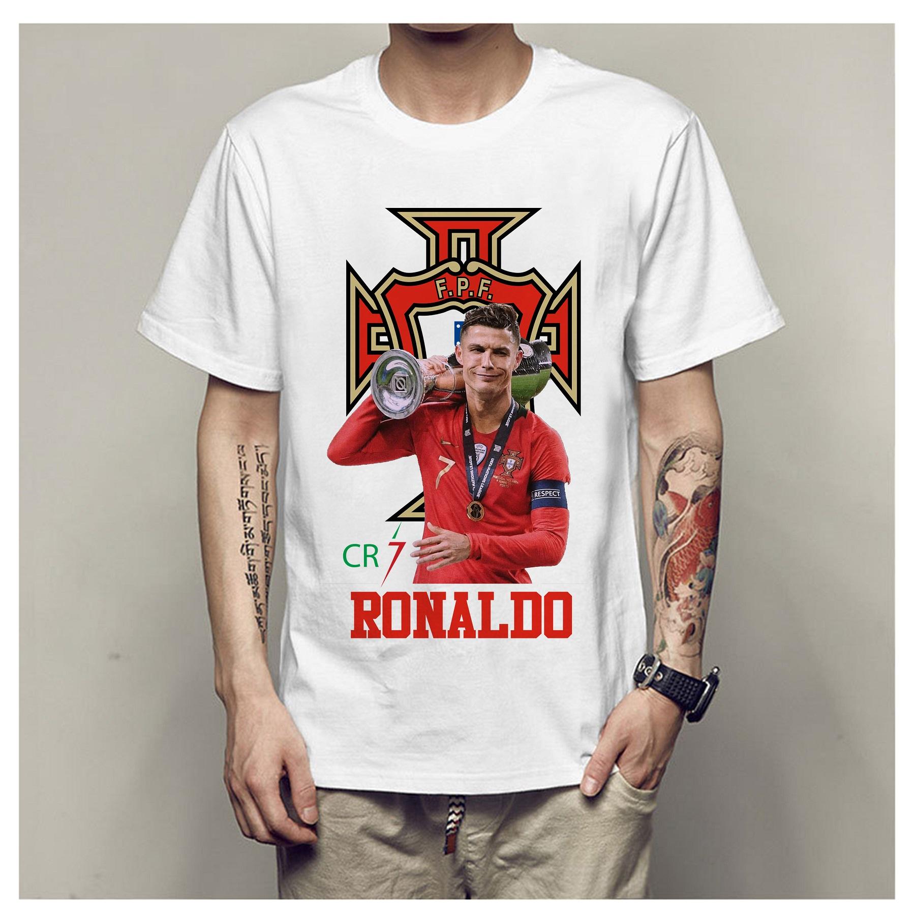 Áo thể thao nam cao cấp hàng VNXK, áo cotton nam, áo bóng đá, áo tập gym, áo Ronaldo, CR26