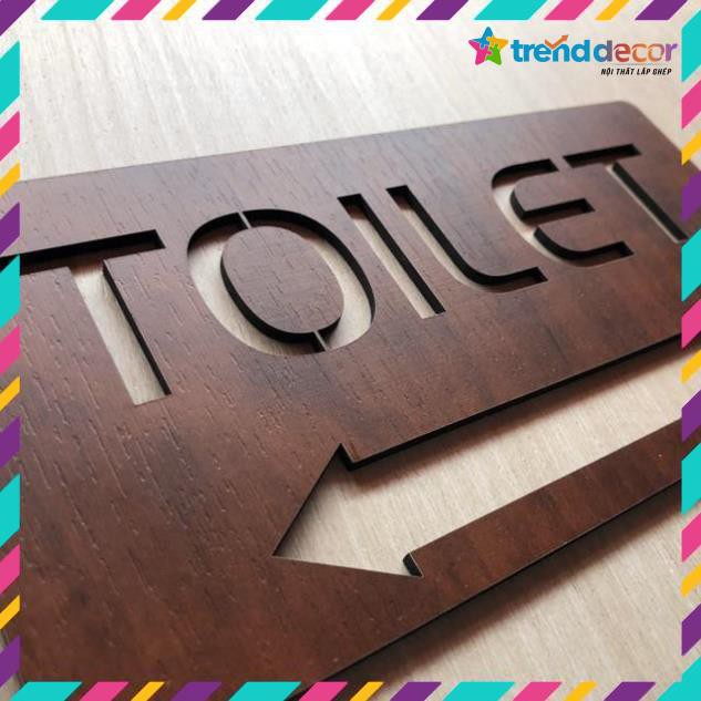 [HCM][GIÁ GỐC] Bảng Toilet chỉ hướng nhà vệ sinh TL15 10x20cm có chọn hướng mũi tên TRENDDECOR.vn