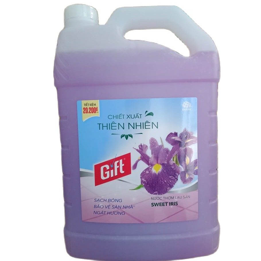 Nước lau sàn Gift đậm đặc can 3.8kg - Hương Iris