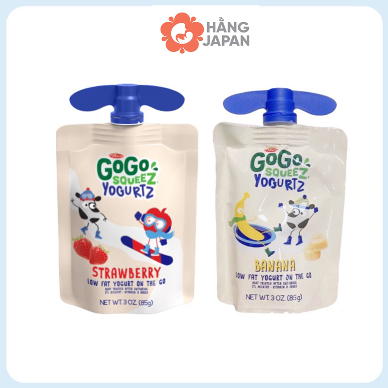 Sữa chua Gogo Squeez Mỹ dạng túi vị hoa quả cực thơm ngon - Date 04 2024