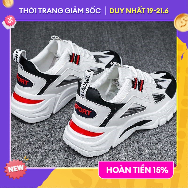 Pioneer Land Mall【Free Shipping Miễn phí vận chuyển】Giày nam phong cách thể thao Hàn Quốc thoáng khí thời trang