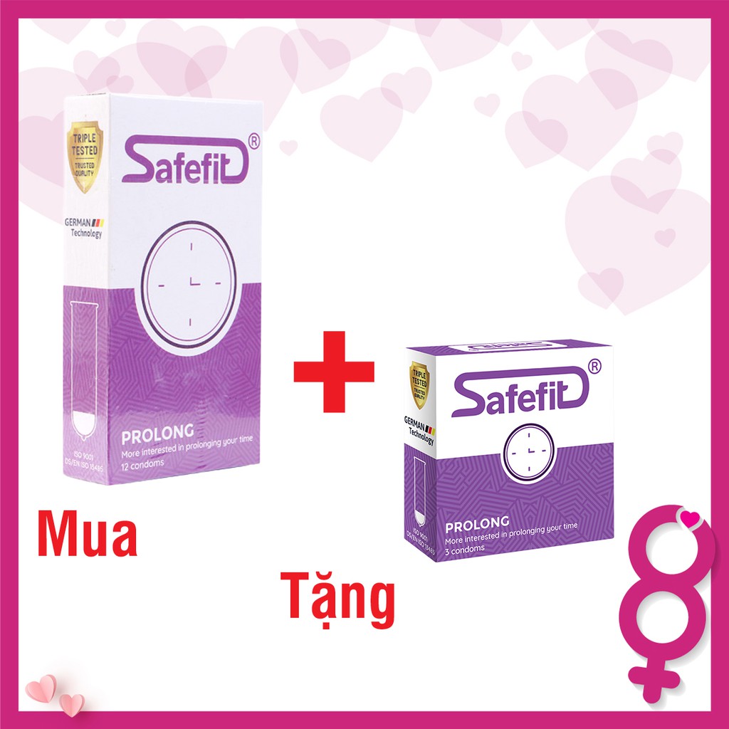 Bao cao su SafeFit ProLong + tặng hộp 3