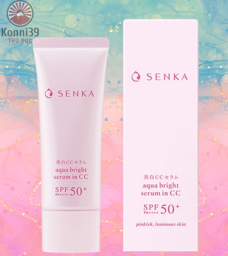 (MẪU MỚI) KEM CHỐNG NẮNG NÂNG TONE DƯỠNG TRẮNG DA CC SENKA 3IN1 (TUÝP 40GR) - HÀNG NỘI ĐỊA NHẬT