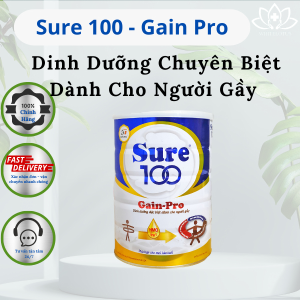 Sure 100 Gain Pro 900G - Bổ Sung Dinh Dưỡng Dành Cho Người Gầy