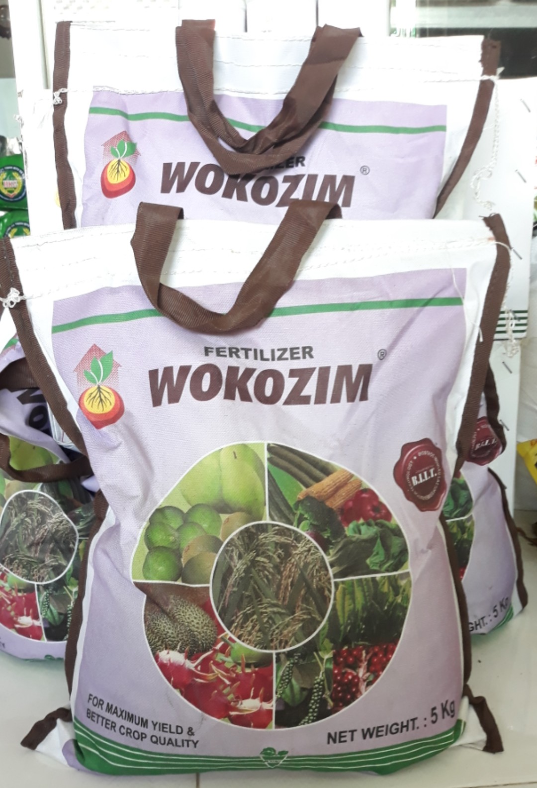 Wokozim - túi 5kg Phân bón trung vi lượng dạng hạt bón qua rễ