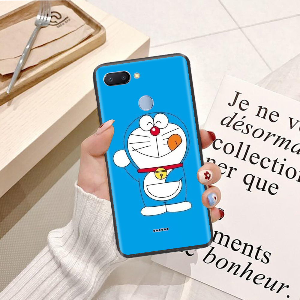 Ốp lưng điện thoại xiaomi redmi 5a / redmi 5 plus / redmi 6 / redmi 6a / redmi 7 viền dẻo tpu bst doremon nhảy múa
