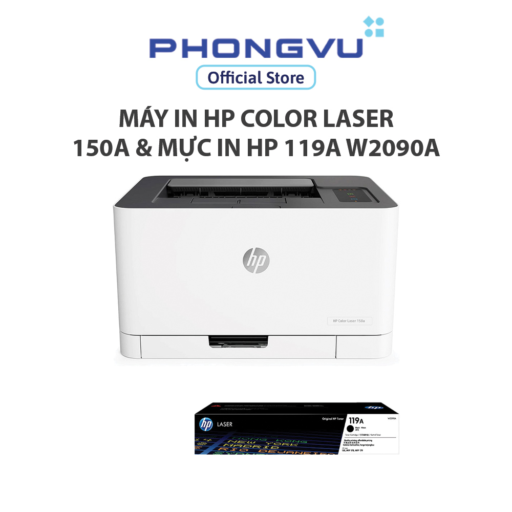 Máy in HP Color Laser 150a & Mực in HP 119A W2090A