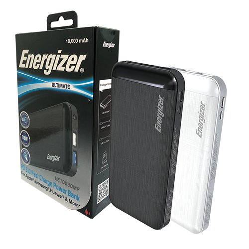 Sạc dự phòng Energizer Siêu Nhân 10000mAh UE10030MP màu trắng - Hỗ trợ sạc nhanh đa nền tảng, 1 cổng USB-C PD 18W, 2 cổng USB-A - Hàng chính hãng