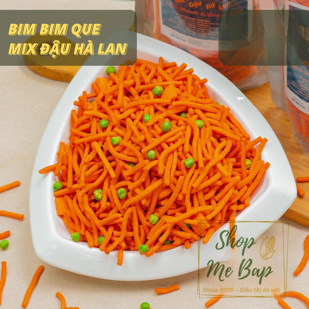 Snack Bim Bim Que Đậu Hà Lan 500g - Bánh Que  Shop Mẹ Bắp