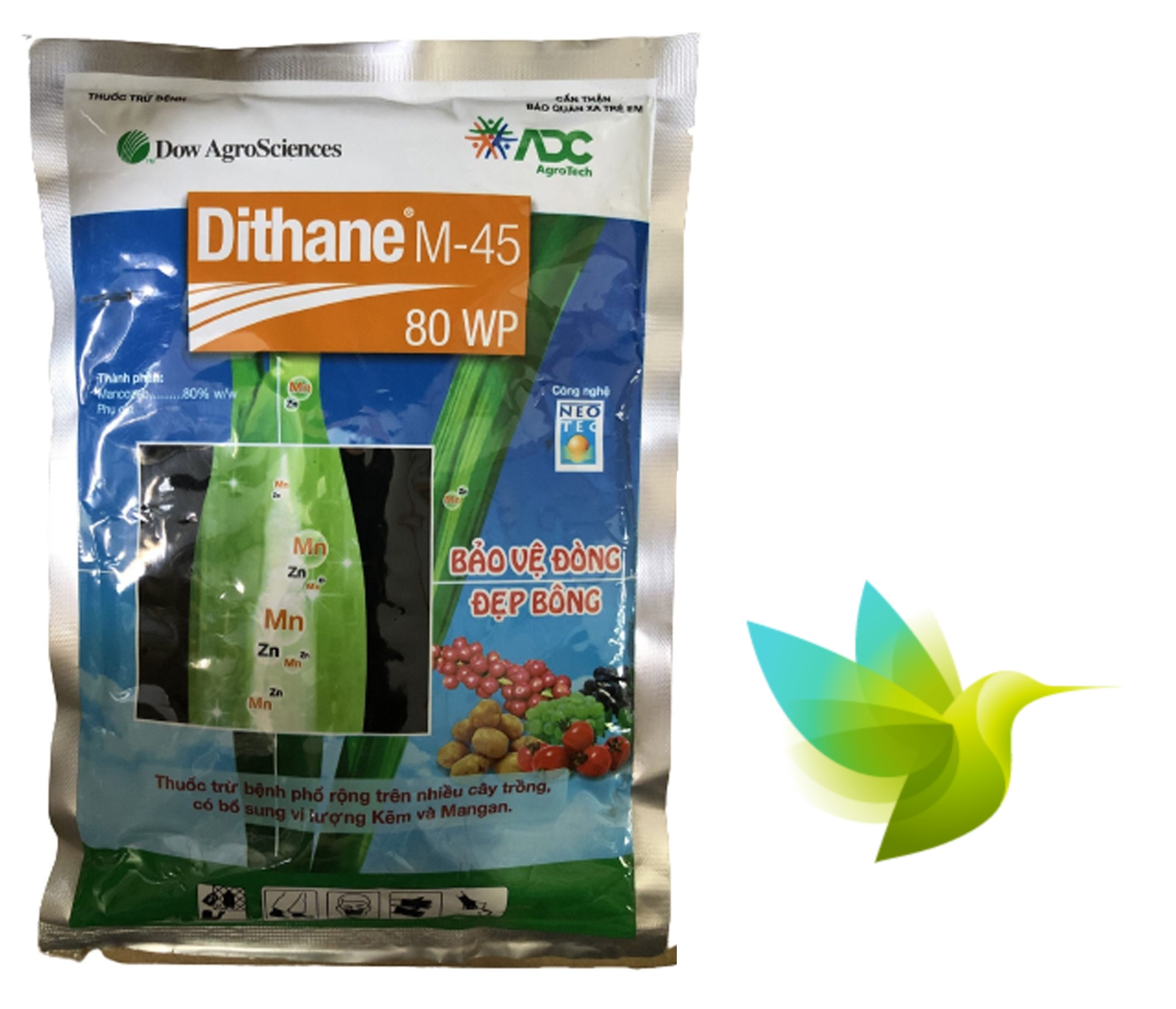 Trừ bệnh phổ rộng trên cây trồng dithane m-45 80wp - #175a# 250g