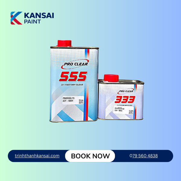 Keo bóng nhanh khô 555 - Kansai paint - chất đóng