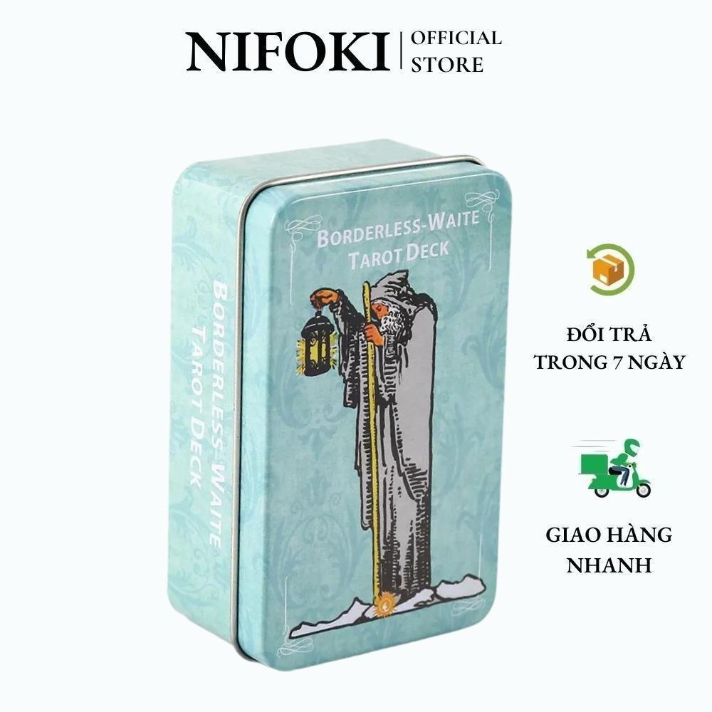 Bộ Bài Borderless Waite Tarot Deck 78 Thẻ Mạ Vàng Nifoki