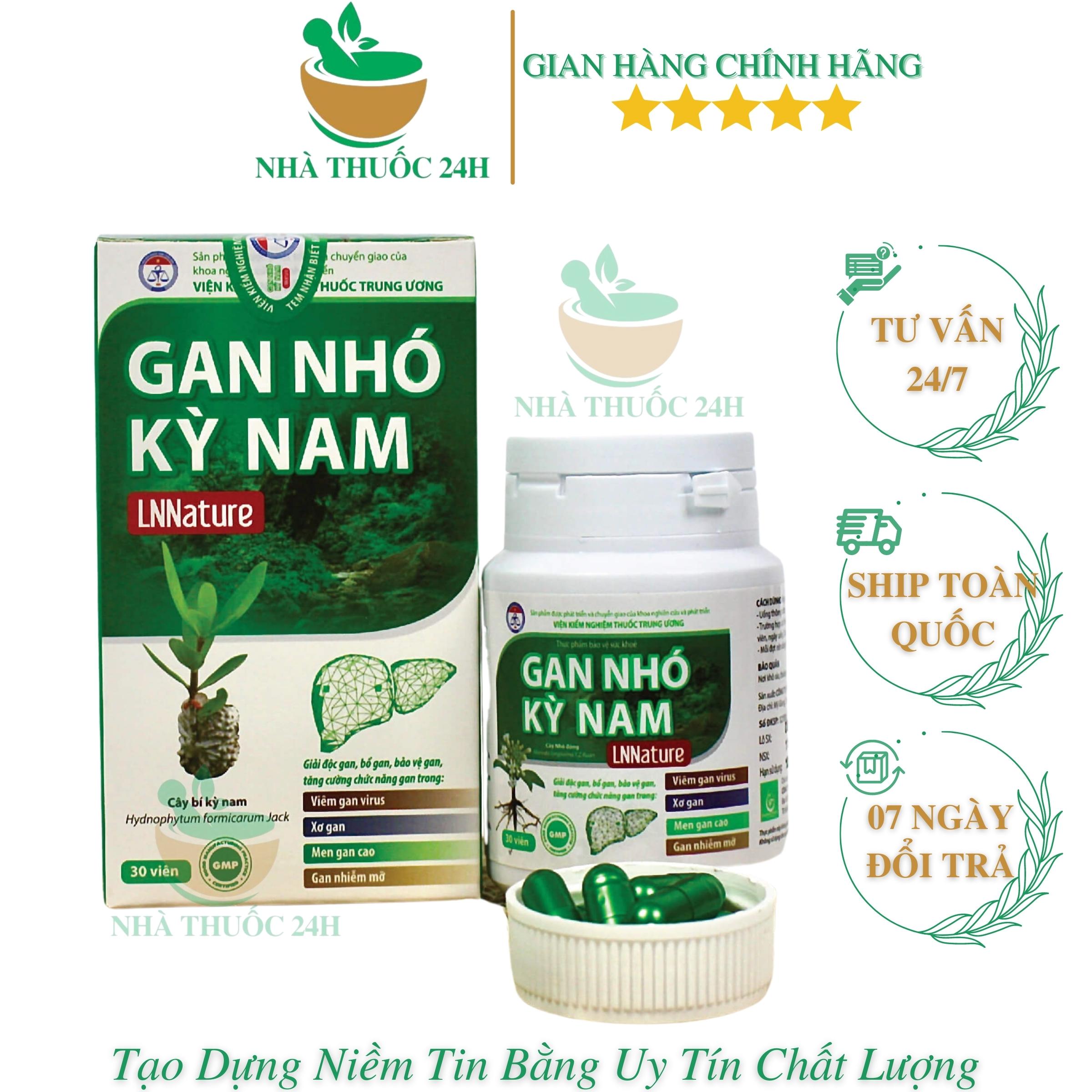 Gan nhó kỳ nam giải pháp cho viêm gan b, xơ gan, men gan cao, hỗ trợ bổ gan, mát gan, giải độc gan, hạ men gan, hộp 30 viên