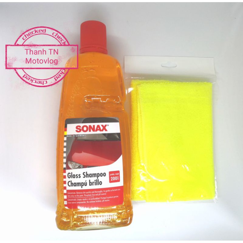 Nước rửa xe Sonax tặng 1 khăn lau