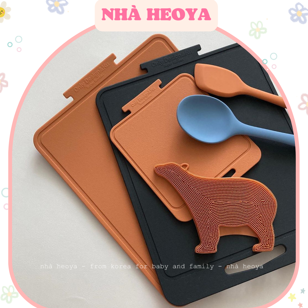 Miếng rửa chén bát silicon designnku hình gấu