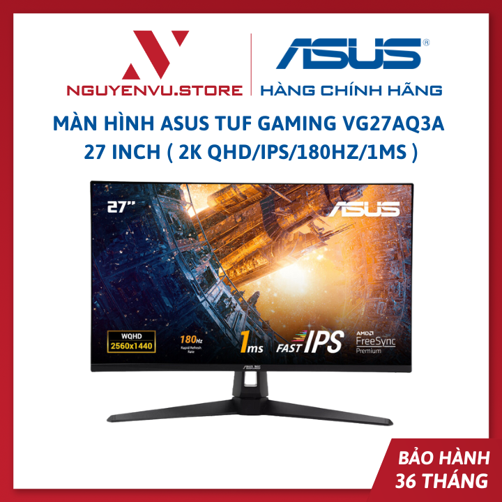 Màn Hình ASUS TUF Gaming VG27AQ3A 27 inch ( 2K QHD/IPS/180Hz/1ms ) - Hàng Chính Hãng
