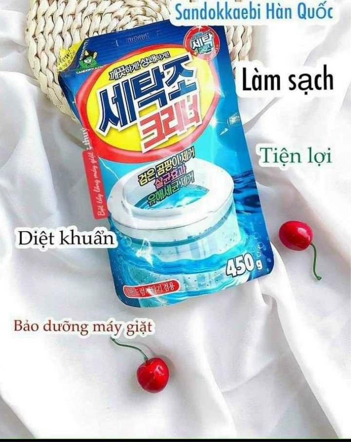 Bột tẩy lồng vệ sinh máy giặt Hàn Quốc Sandokkaebi Hàn Quốc 450g
