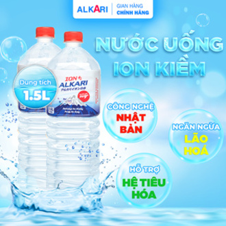 Nước Ion Kiềm Nước Khoáng Kiềm Cao Cấp Đẹp Da PH9+ ALKARI - Dung tích 1L5