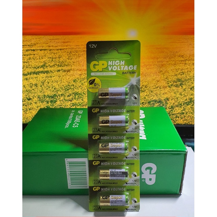 Pin GP 12V 23A Dùng cho chuông cửa, điều khiển cửa cuốn, thiết bị chống trộm