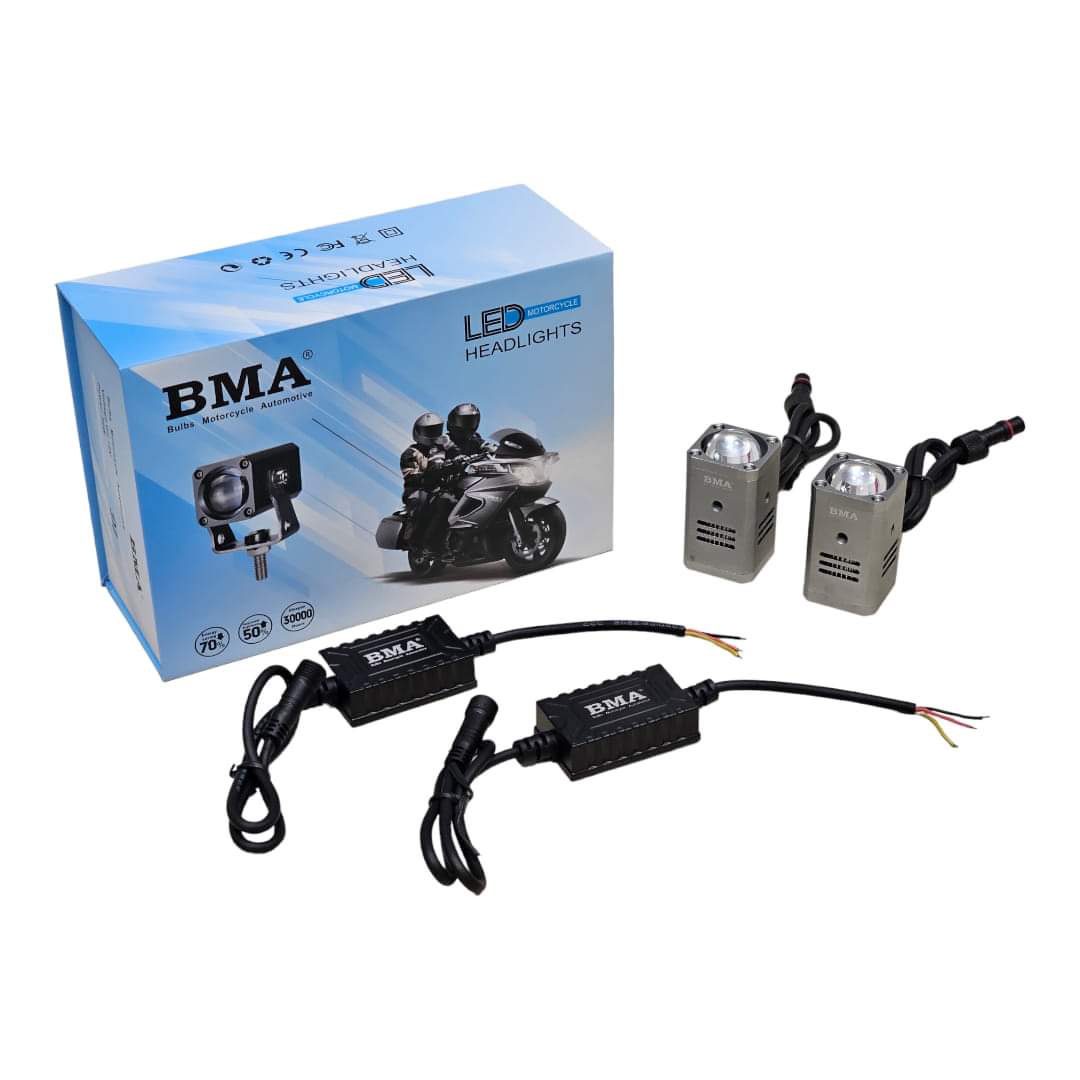 Đèn Trợ Sáng Mini BMA D1 Cao Cấp 12.24V/DC Sáng 2 Màu 2 Chế Độ