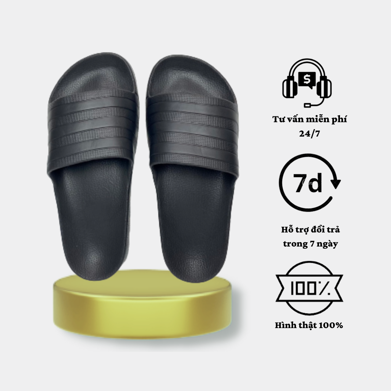 Dép adidas đúc nguyên khối siêu chống nước - dép quai ngang đế mềm - dép quoai ngang - fullbox
