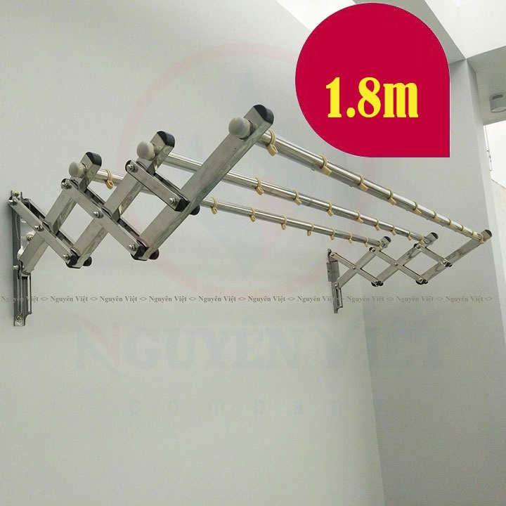 Cây phơi quần áo inox thanh phơi dài 1.8m