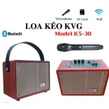Loa Không Dây Bluetooth Công Suất Lớn 50W Nghe Nhạc Cực Chất, Tặng Kèm Míc Hát Karaoke Siêu Hay, Loa Siêu Trầm Cao Cấp KVG K5-30, Loa Bass Mạnh, Pin Khủng.