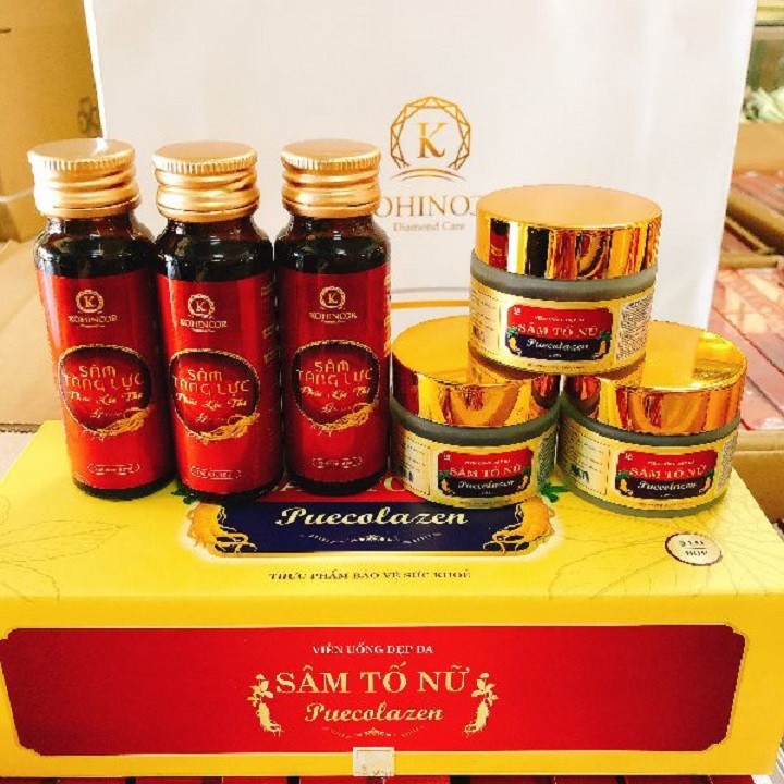 Sâm tố nữ Puecolazen - Viên uống đẹp da - Mờ nám - Tăng cường nội tiết tố
