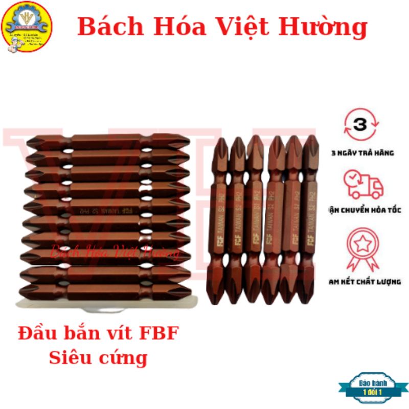 Đầu vít fbf ph2 2 đầu thập , mũi khoan bắt vít 4 cạnh ph2 dài 65mm siêu cứng - mũi vít bách hóa việt hường
