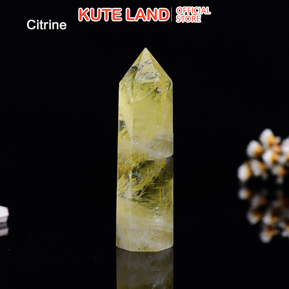Trụ Đá Thanh Tẩy Citrine Chơi Tarot