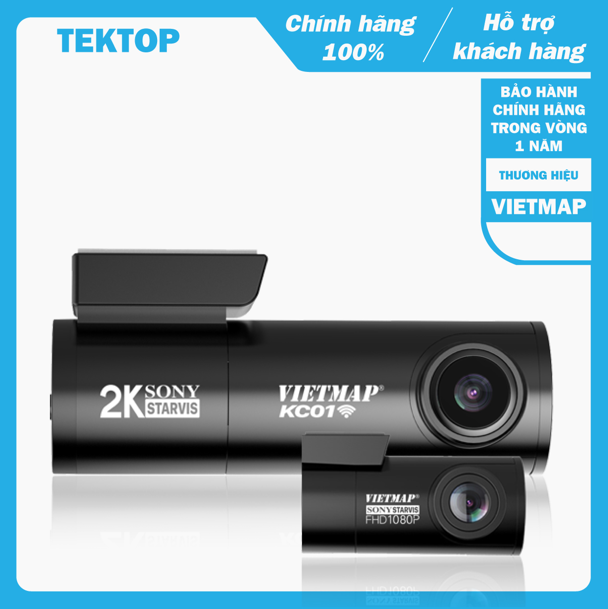 (BẢO HÀNH CHÍNH HÃNG TRONG VÒNG 1 NĂM) Camera hành trình KC01, Super HD 2K, kết nối wifi, pin siêu tụ điện, ghi hình trước và sau xe ô tô, xe tải