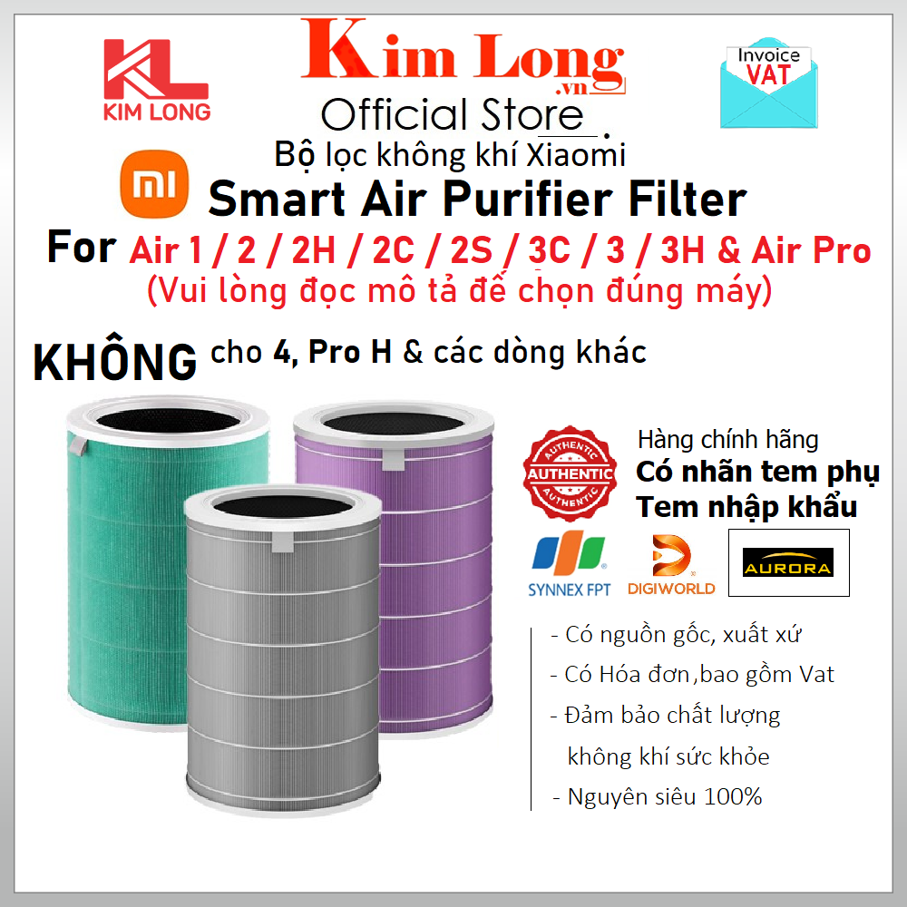Lõi lọc không khí Xiaomi Mi Air Purifier 1, 2, 2H, 2S, 3, 3C, 3, 3H và Pro FILTER (BỘ LỌC) - Hàng chính hãng