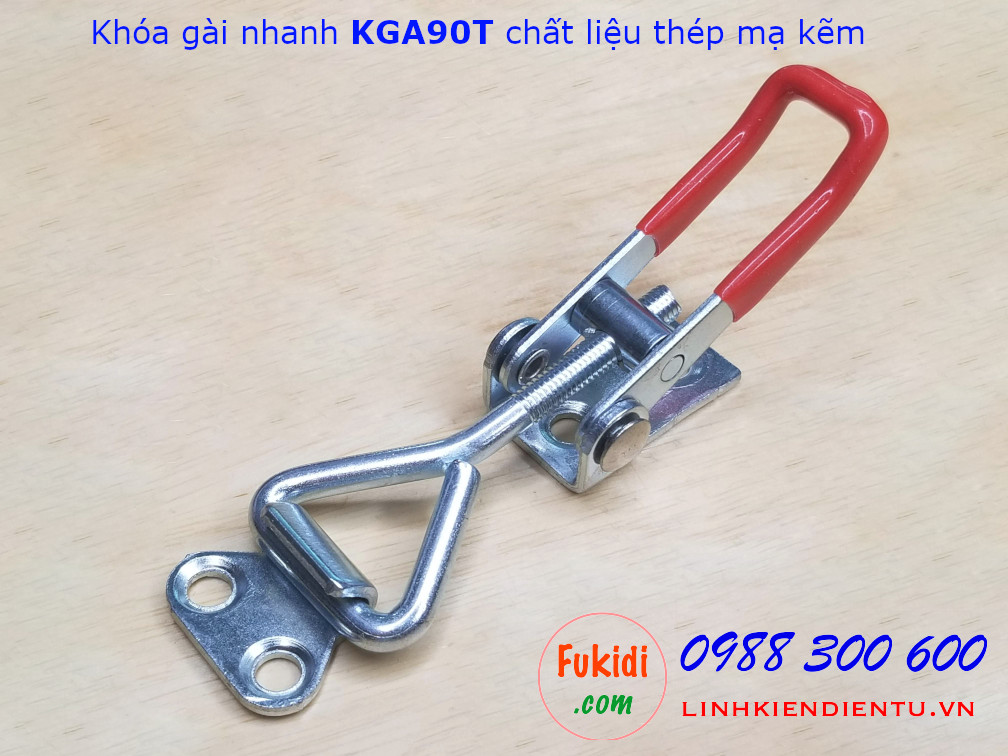 Khóa gài nhanh, kẹp định vị, cam kẹp inox 304 và thép mạ kẽm dài 90mm - KGA90