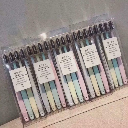 Pvn1842 set 4 bàn chải đánh răng lúa mạch than hoạt tính t2