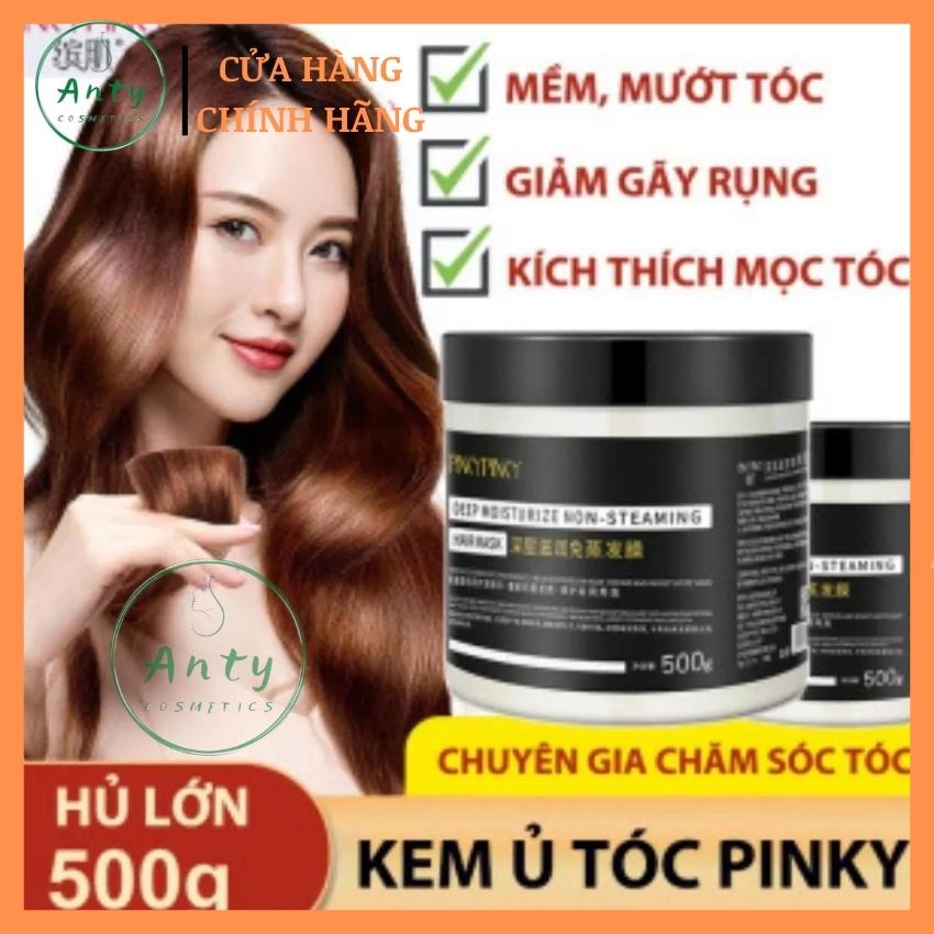 Ủ tóc phục hồi hư tổn collagen pinkypinky- mặt nạ ủ tóc phục hồi tóc hư tổn bổ sung keratin chăm sóc tóc chuyên sâu- chống gãy rụng tóc hủ lớn 500gr- ủ tóc collagen hair mask dưỡng tóc mềm mượt- anty cosmetics