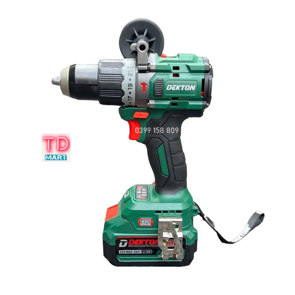 Máy khoan pin 3 chức năng dekton m21-id13100plus / motor brushless / anti-kickback chủ động