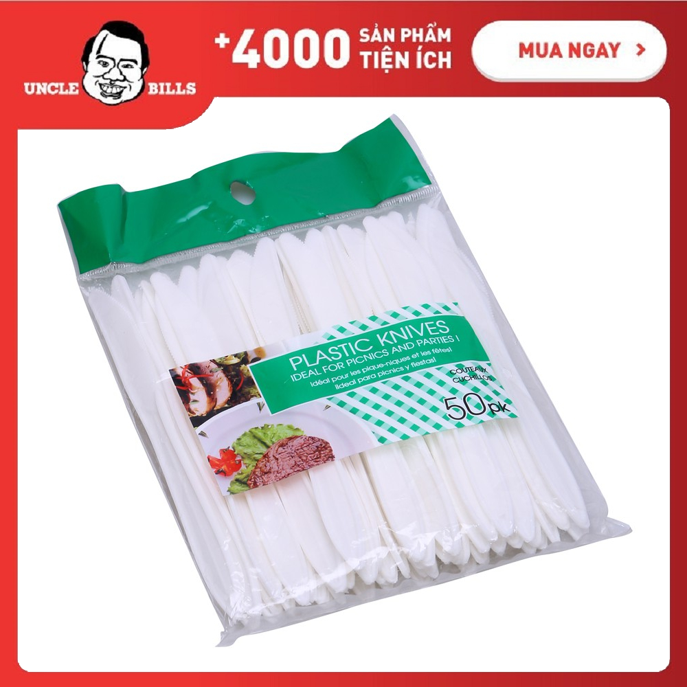 Dao nhựa trắng 50cái ubl od0005