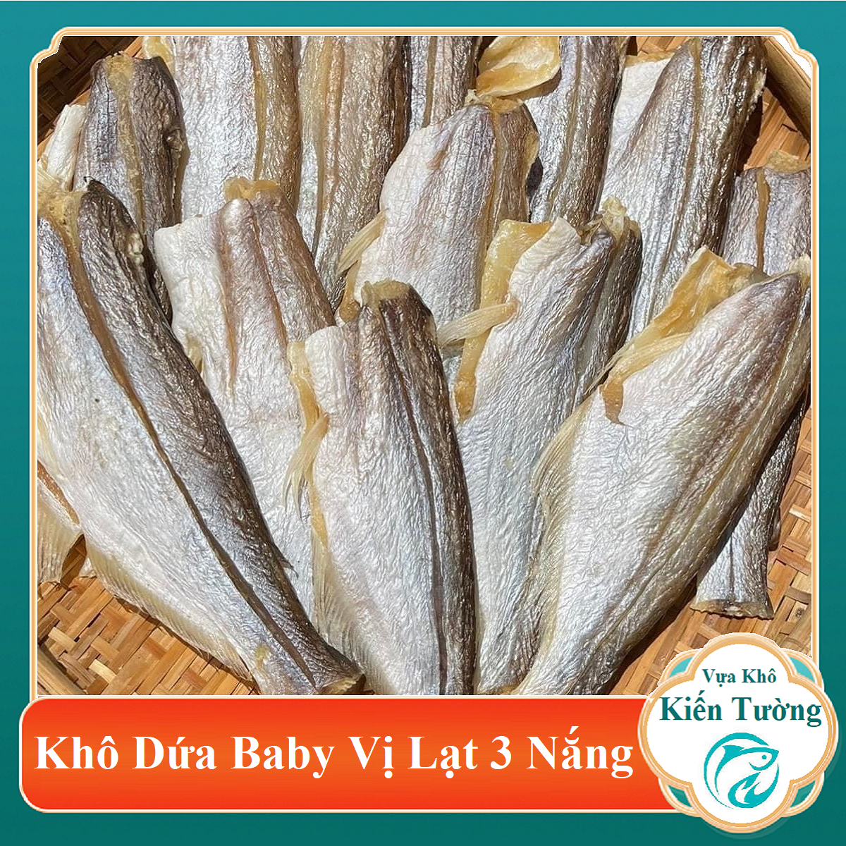 1kg khô cá dứa nhí 3 nắng vị lạt - đặc biệt không mặn- vựa khô kiến tường